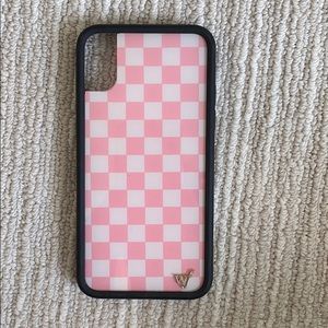iPhone X “Pink Checkers” Wildflower case